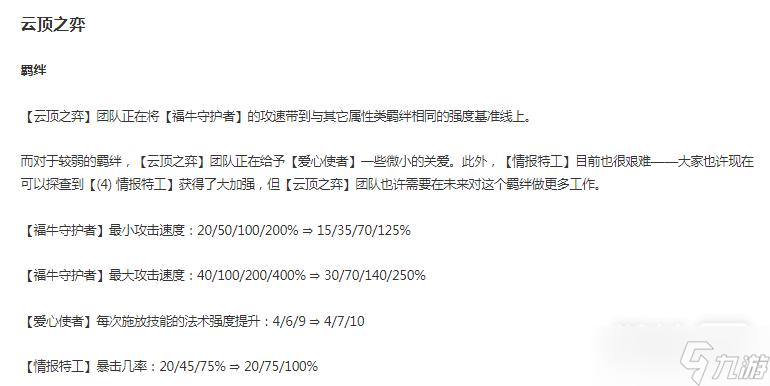 《云顶之弈》12月15日正式服羁绊改动详情图片2